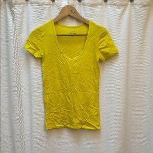 J. Crew Yellow Fitted Short Sleeve T-Shirt